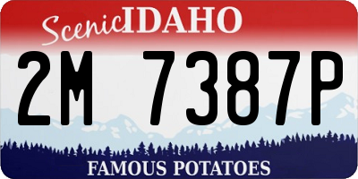 ID license plate 2M7387P