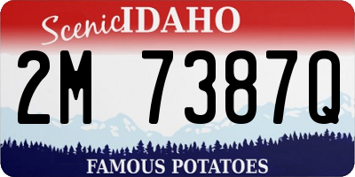 ID license plate 2M7387Q