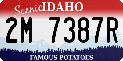 ID license plate 2M7387R