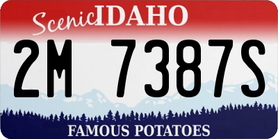 ID license plate 2M7387S