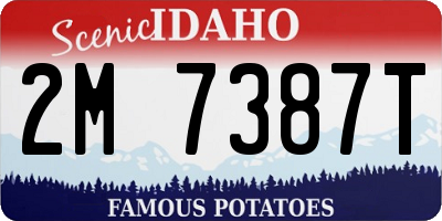 ID license plate 2M7387T