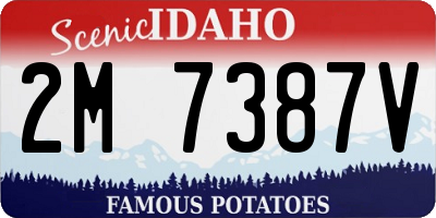 ID license plate 2M7387V