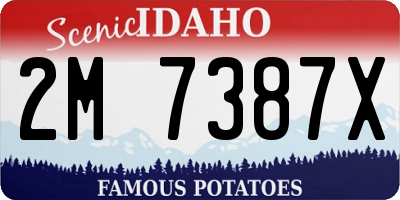 ID license plate 2M7387X
