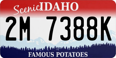 ID license plate 2M7388K