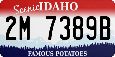 ID license plate 2M7389B