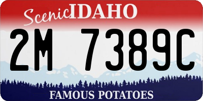 ID license plate 2M7389C