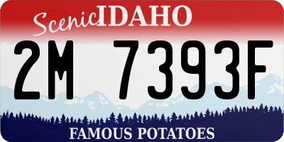 ID license plate 2M7393F