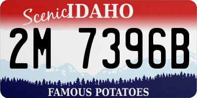 ID license plate 2M7396B