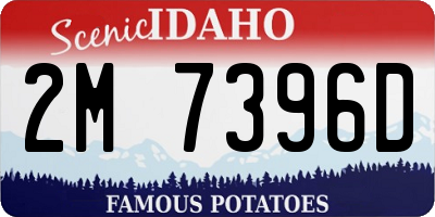 ID license plate 2M7396D