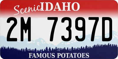 ID license plate 2M7397D