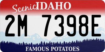ID license plate 2M7398E