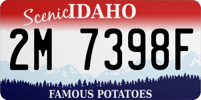 ID license plate 2M7398F