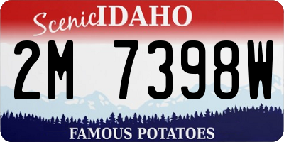 ID license plate 2M7398W