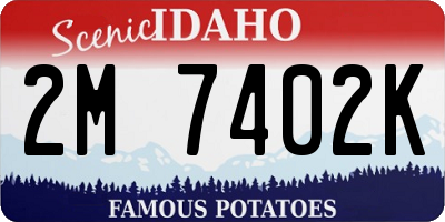 ID license plate 2M7402K