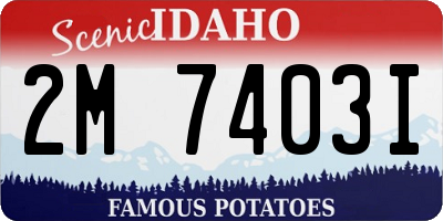 ID license plate 2M7403I