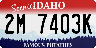 ID license plate 2M7403K