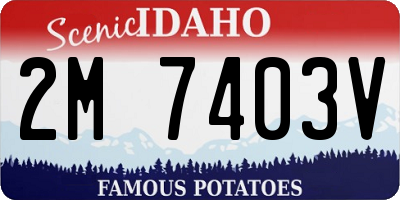 ID license plate 2M7403V