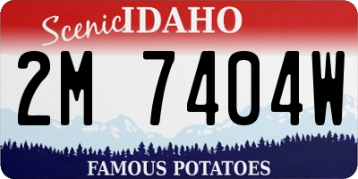 ID license plate 2M7404W