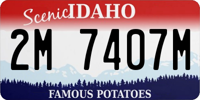 ID license plate 2M7407M