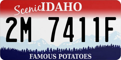 ID license plate 2M7411F