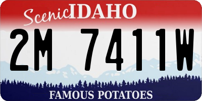 ID license plate 2M7411W