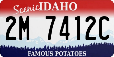 ID license plate 2M7412C