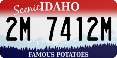 ID license plate 2M7412M