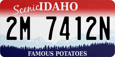 ID license plate 2M7412N