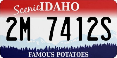 ID license plate 2M7412S