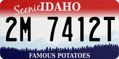 ID license plate 2M7412T
