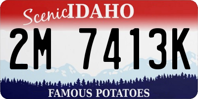 ID license plate 2M7413K