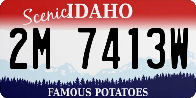 ID license plate 2M7413W