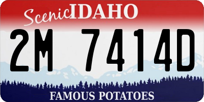 ID license plate 2M7414D