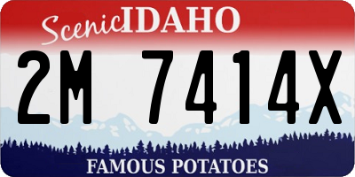 ID license plate 2M7414X