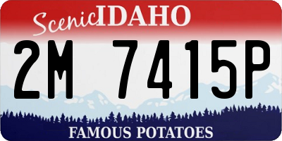 ID license plate 2M7415P