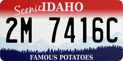 ID license plate 2M7416C