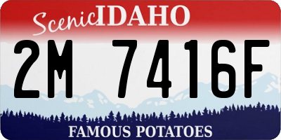 ID license plate 2M7416F