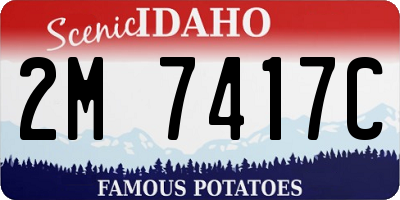 ID license plate 2M7417C