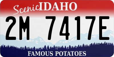 ID license plate 2M7417E