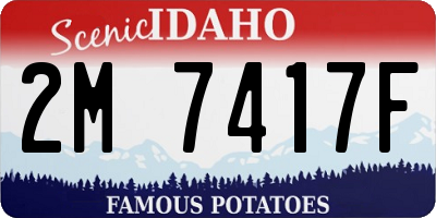 ID license plate 2M7417F
