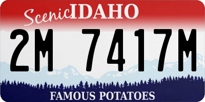 ID license plate 2M7417M