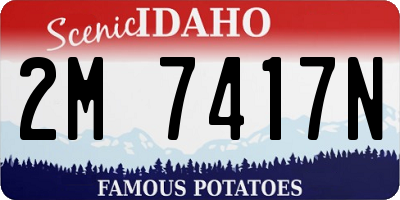 ID license plate 2M7417N