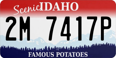 ID license plate 2M7417P