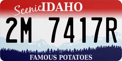 ID license plate 2M7417R