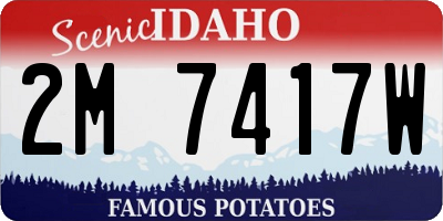 ID license plate 2M7417W