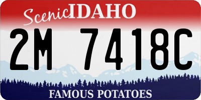 ID license plate 2M7418C