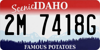 ID license plate 2M7418G