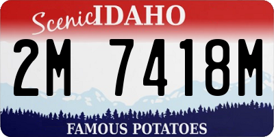 ID license plate 2M7418M
