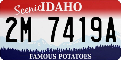 ID license plate 2M7419A