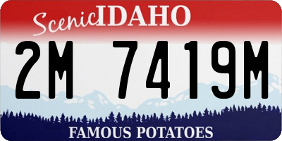 ID license plate 2M7419M